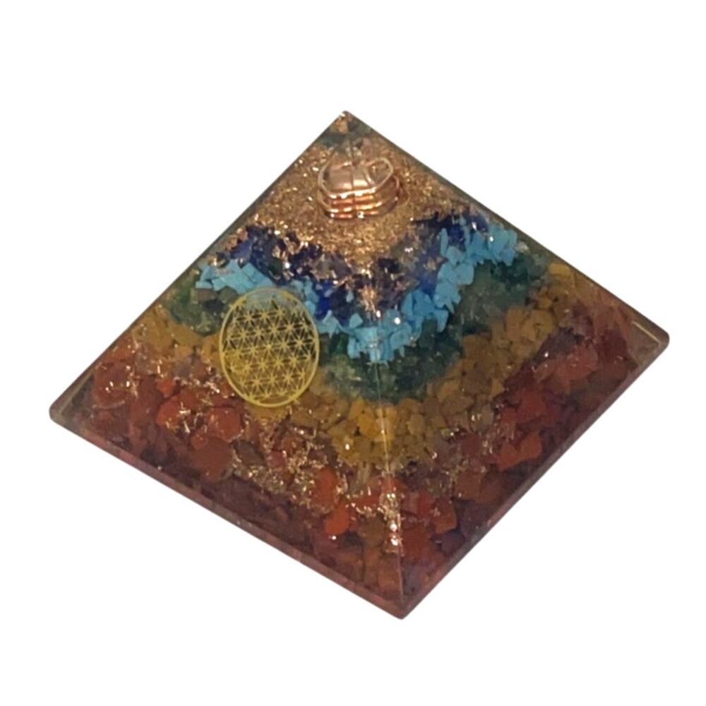 7 Chakra Orgonite Pyramid
